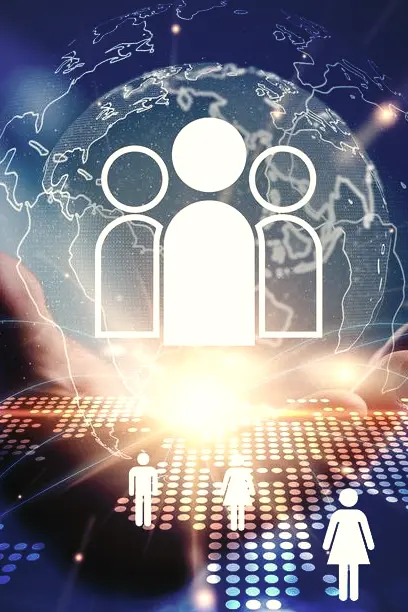 Our Customers Image displaying people and technology